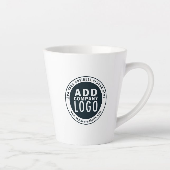 Tasse Latte Ajouter votre logo d'entreprise Adresse de site We (Droite)