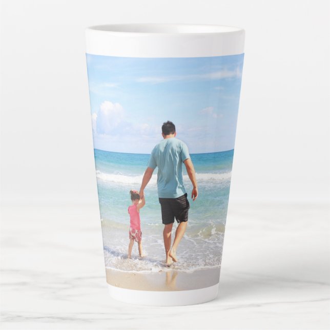 Tasse Latte Ajouter votre propre photo et/ou texte (Devant)
