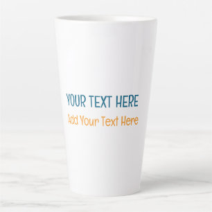 Tasse Latte Ajouter votre propre texte Slogan minimaliste mode