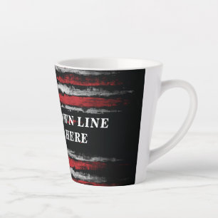 Tasse Latte Ajouter votre propre texte sur grunge American fla
