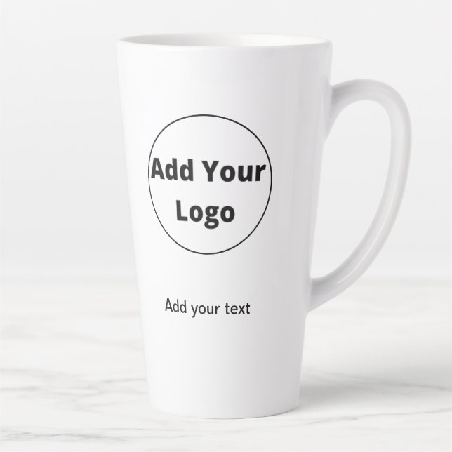 Tasse Latte ajouter votre texte simple minimum personnalisé aj (Droite)