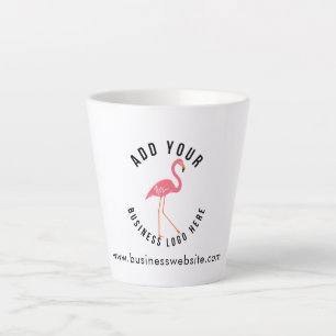 Tasse Latte Ajoutez votre logo d'entreprise et votre adresse d