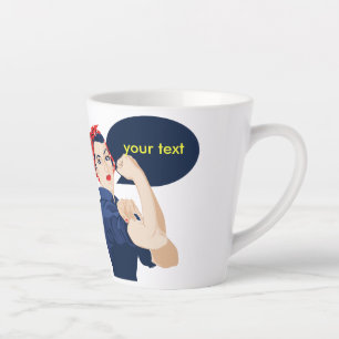 Tasse Latte Ajoutez votre propre texte à rosie la riveteuse