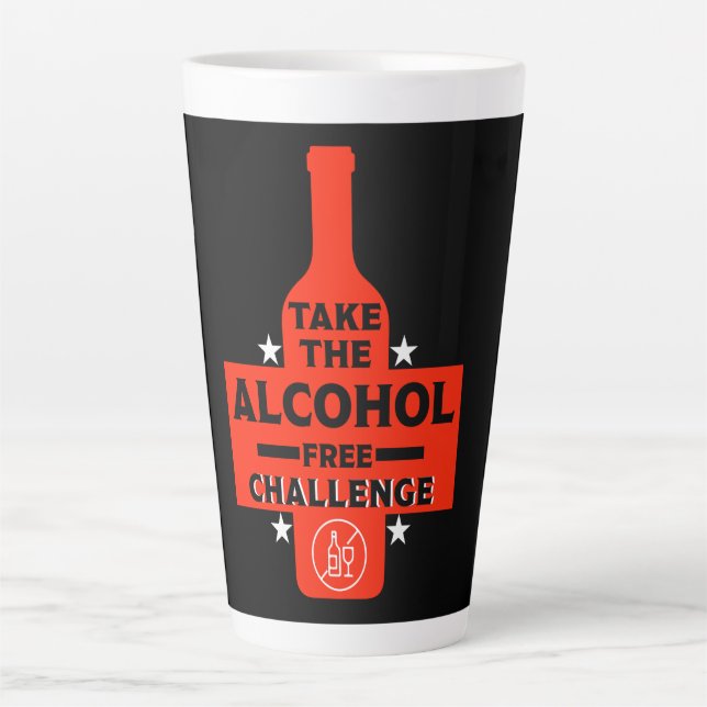 Tasse Latte Alcool Gratuit Et Sobre (Devant)