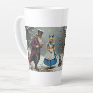 Tasse Latte Alice d'hiver grande tôle en latte