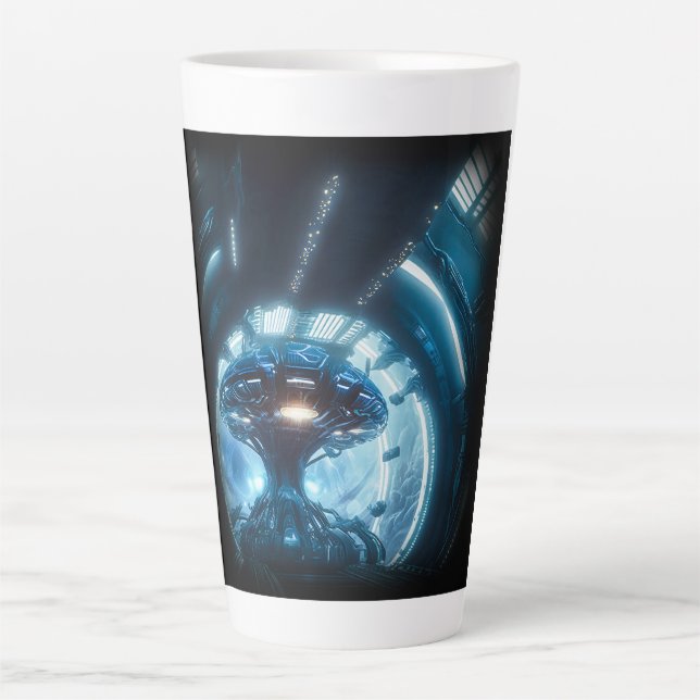 Tasse Latte Alien en latte spatiale (Devant)