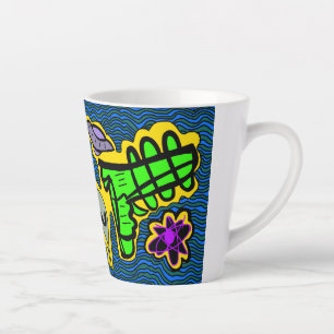 Tasse Latte alien et pistolet spatial