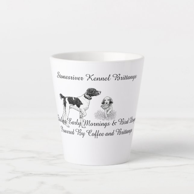 Tasse Latte Alimenter les petits matins & les chiens d'arrêt  (Devant)