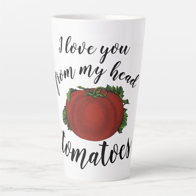 Tasse Latte Aliments Anciens, Tomate Mûre, Légumes et Fruits (Devant)