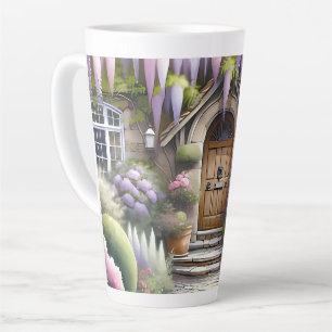 Tasse Latte Allée de jardin de cottage fantaisiste