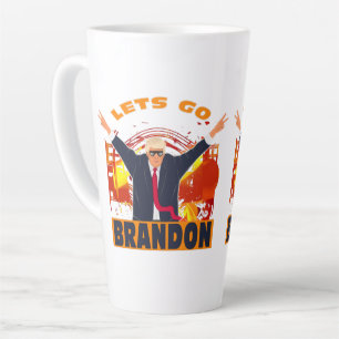 Tasse Latte Allons voir Brandon Funny Anti-Biden Trump Politiq