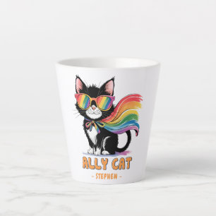 Tasse Latte Ally Cat - Rainbow Cat LGBTQ Pride
