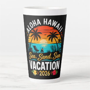 Tasse Latte Aloha Hawaii Mer Sable Soleil 2026