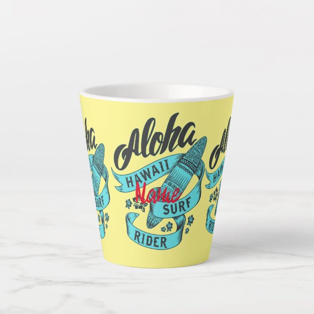 Tasse Latte Aloha Hawaii Surf Rider Thunder_Cove (Devant)