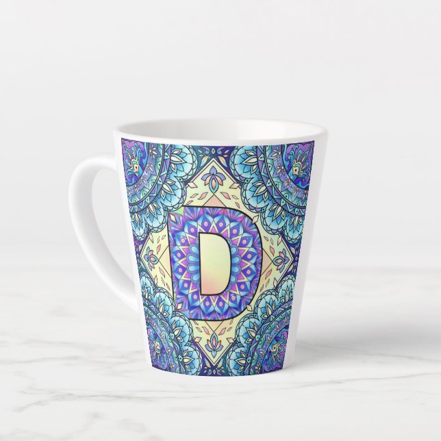 Tasse Latte Alphabet D (Angle gauche)