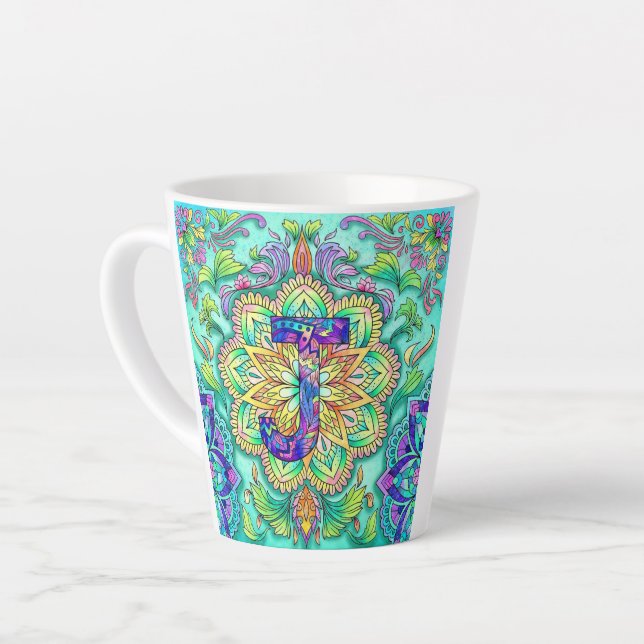 Tasse Latte Alphabet J (Angle gauche)