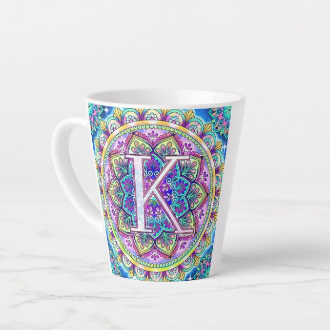 Tasse Latte Alphabet K (Angle gauche)