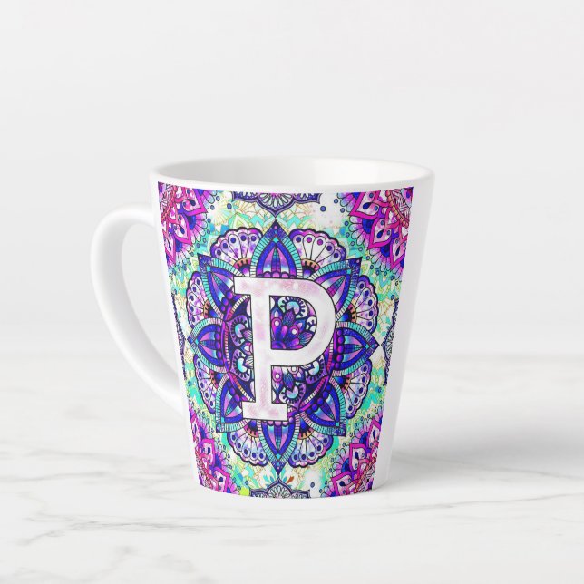 Tasse Latte Alphabet P (Angle gauche)