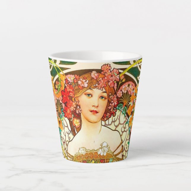 Tasse Latte Alphonse Mucha Art Nouveau Daydream (Devant)