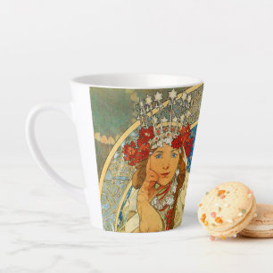 Tasse Latte Alphonse Mucha Art Nouveau Princesse Hyacinth