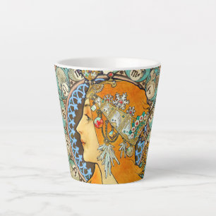 Tasse Latte Alphonse Mucha Art Nouveau Zodiaque