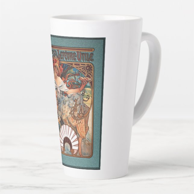 Tasse Latte Alphonse Mucha Biscuits Lefevre Utile Speckled De (Angle droit)