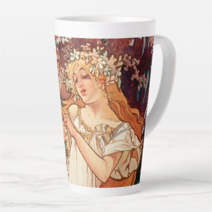 Tasse Latte Alphonse Mucha, Les Saisons (1896) Printemps