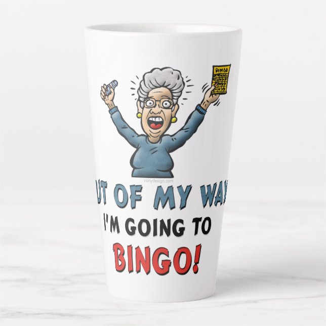 Tasse Latte Amateurs de bingo (Devant)