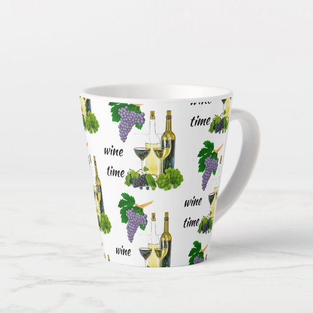 Tasse Latte Amateurs de vin ménager Idée cadeau (Angle droit)