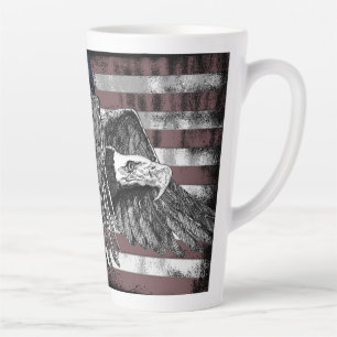 Tasse Latte American Flag Bald Eagle USA