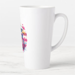 Tasse Latte Amérique - Patriotique USA Design pour 4 juillet, 