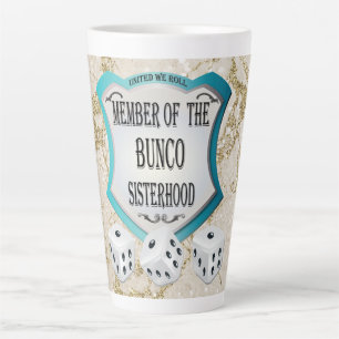 Tasse Latte Ami du joueur de Bunco Funny