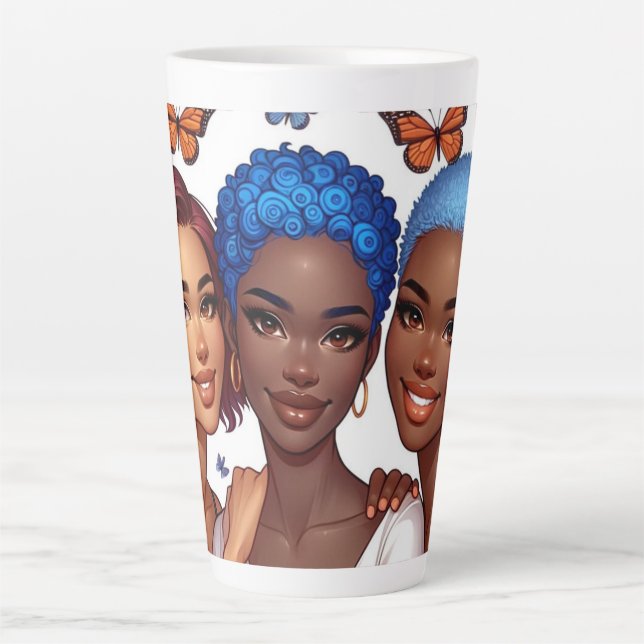 Tasse Latte Amitié et mots (Devant)