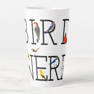 Tasse Latte Amortissement Nerd d'oiseaux deux
