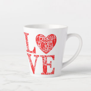 Tasse Latte Amour art textuel