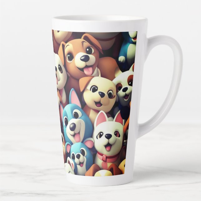 Tasse Latte Amour de chiot s'il vous plaît  (Droite)
