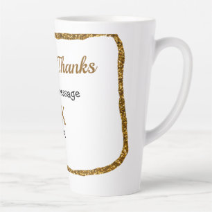 Tasse Latte Amour et remerciements ajoutent le nom du couple e