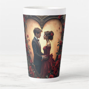 Tasse Latte Amour Intemporel – Collection de Mariage Victorien