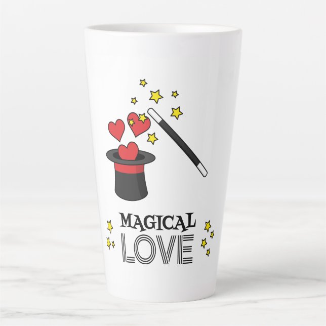 Tasse Latte Amour magique - Noir (Devant)
