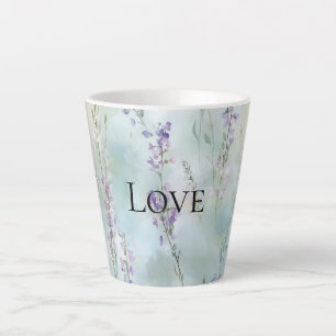 Tasse Latte Amour romantique violet floral