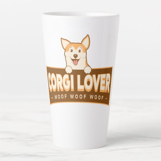 TASSE LATTE AMOUREUX DE CORGI (Devant)