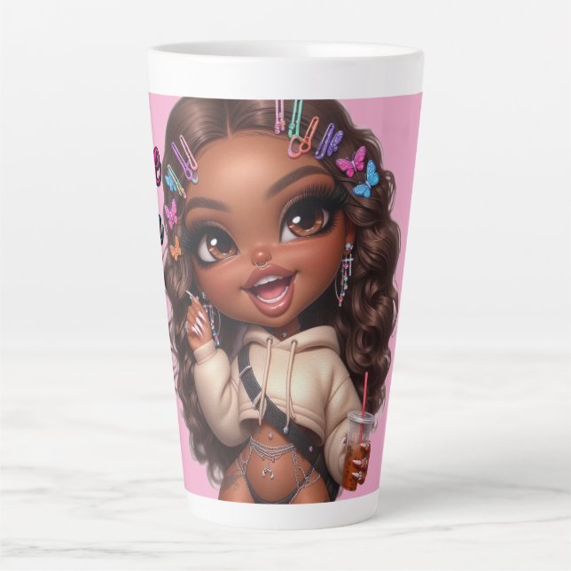 Tasse Latte Amoureux de Latte CHIBI POUPÉE  (Devant)