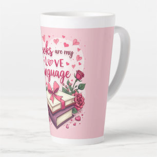 Tasse Latte Amoureux de livres Saint-Valentin Romantique Lectu