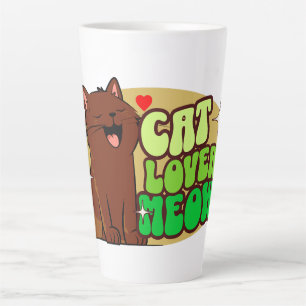 Tasse Latte Amoureux des chats - chat brun