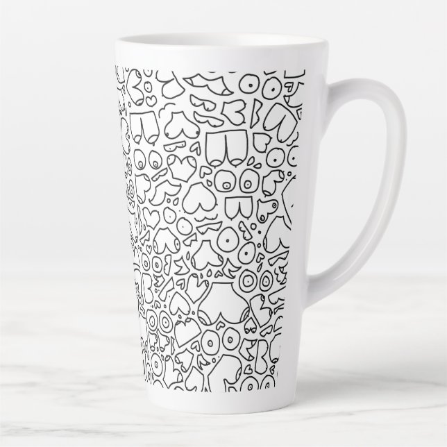 Tasse Latte Amusant motif mammaire adulte (Droite)
