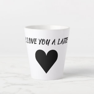 Tasse Latte Amusante de café latte romantique Coupe