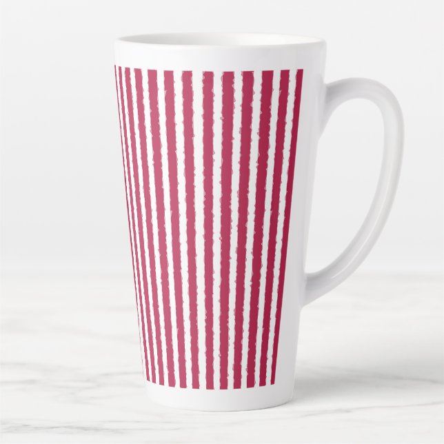Tasse Latte Amusants, Rouge et Blanc Lumineux, Vacances (Droite)
