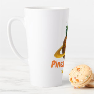Tasse Latte Ananas cosmique avec orbite Saturne