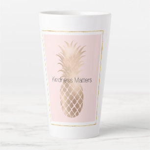 Tasse Latte Ananas en verre d'or