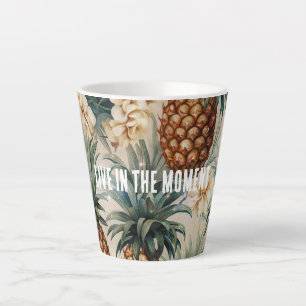 Tasse Latte Ananas Floral Tropical
